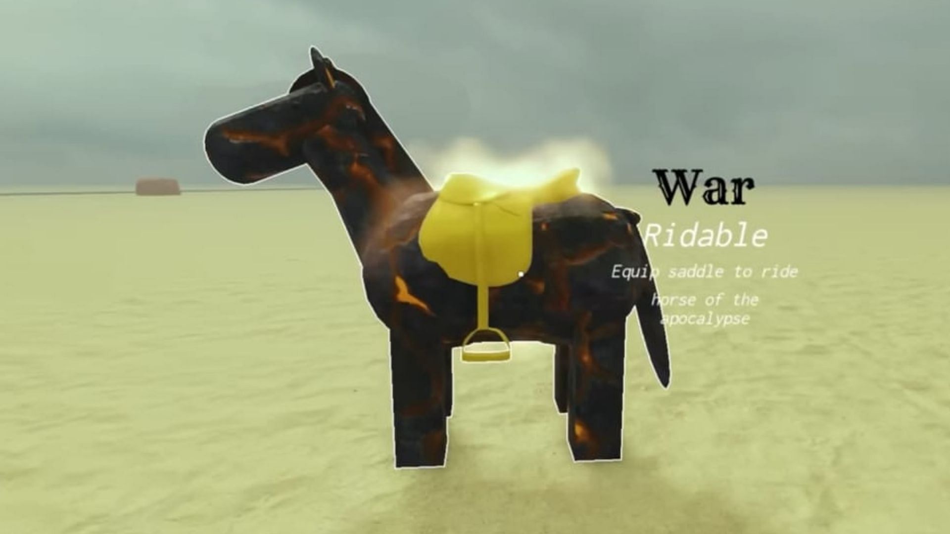 The War Horse sets nearby enemies on fire (Image via Roblox)